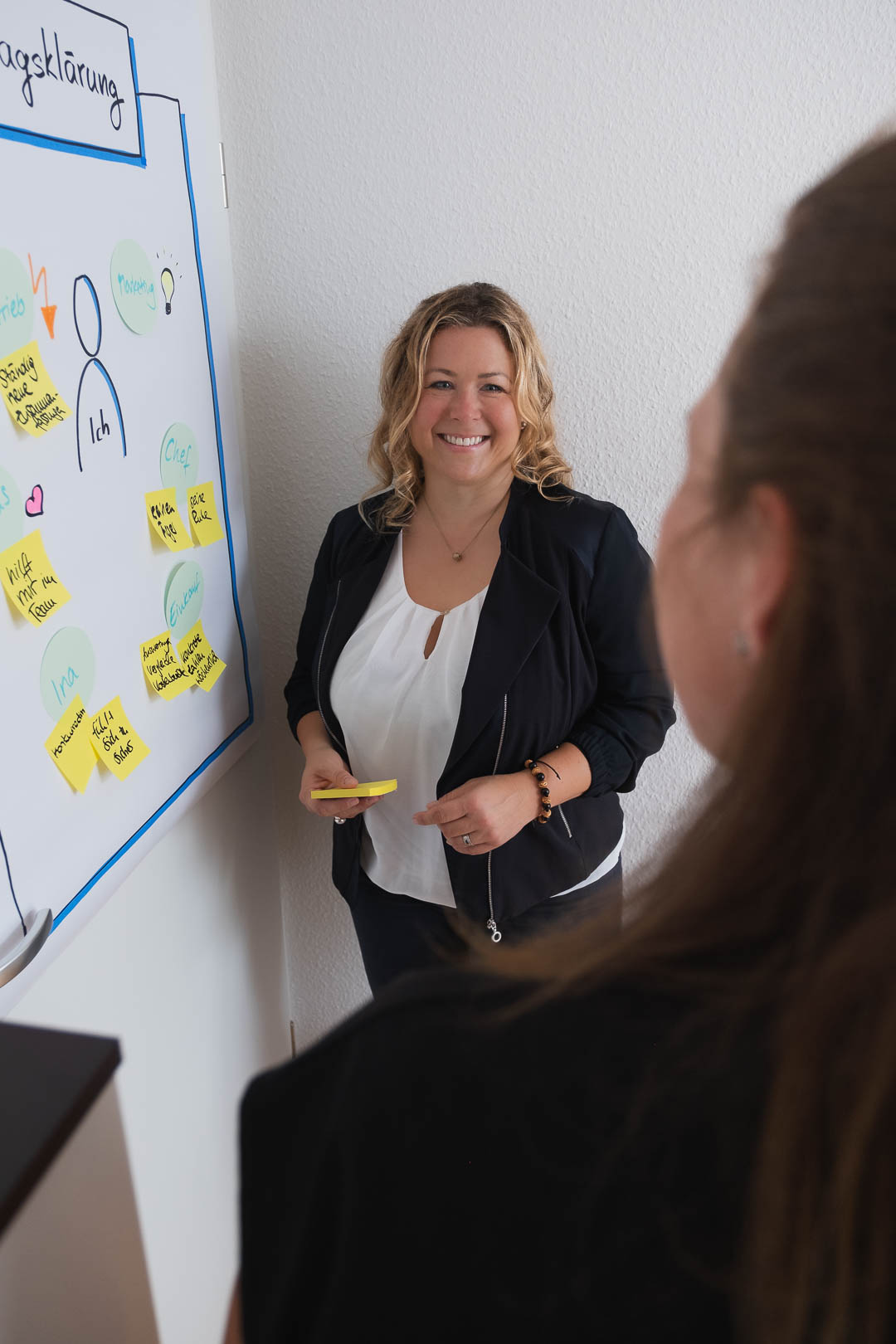 Karrierecoach Cornelia Schowald und Coachee bei der Auftragsklärung